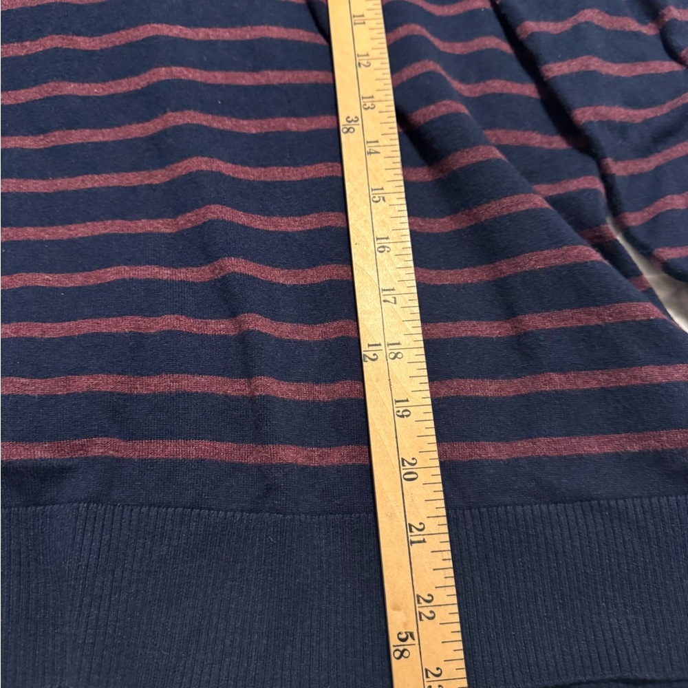 J McLaughlin women’s blue and Red Striped womens Sweater - Picture 6 of 7